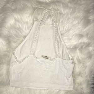 LA hearts white crop tank